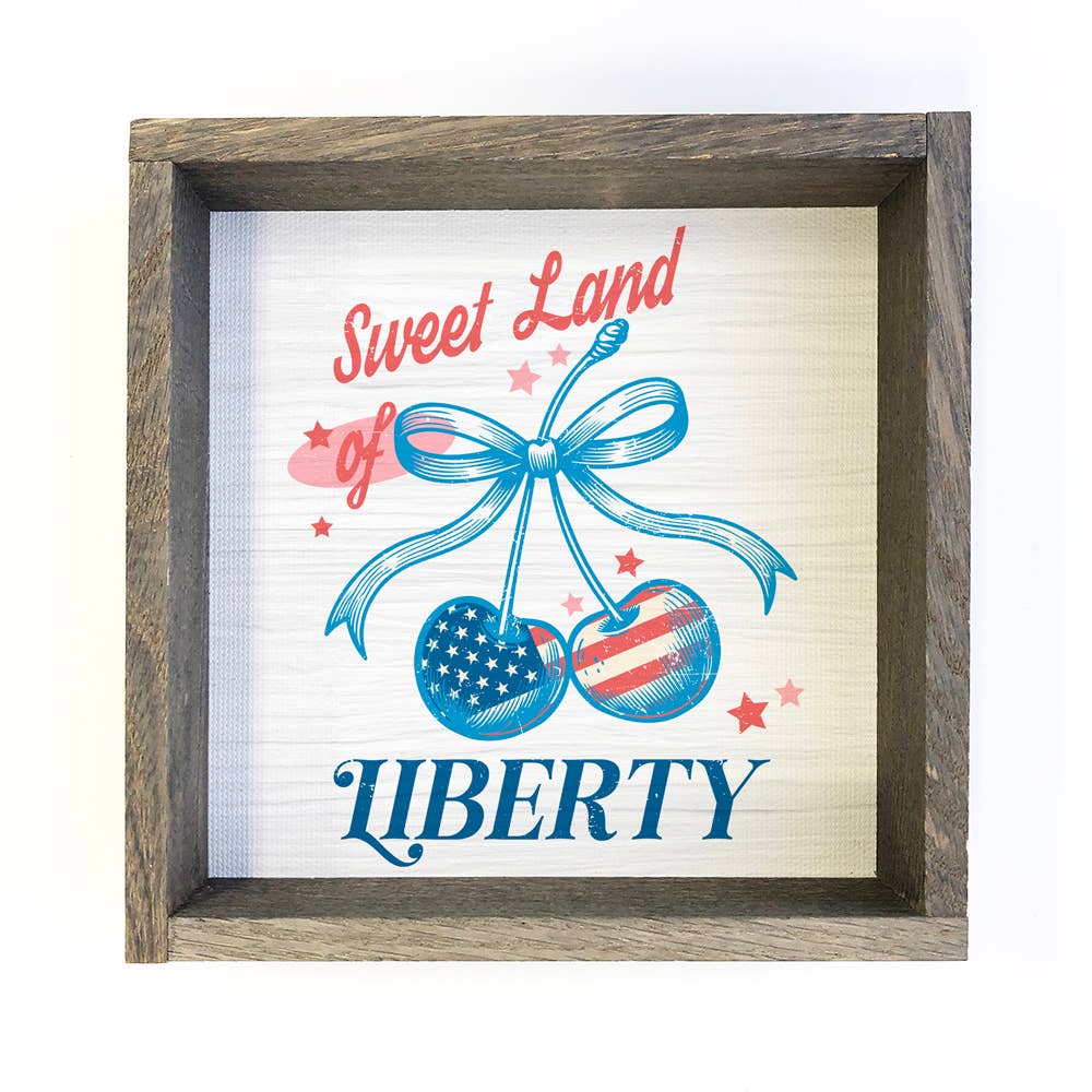 Sweet Land of Liberty Cherries - Patriotic Canvas Art