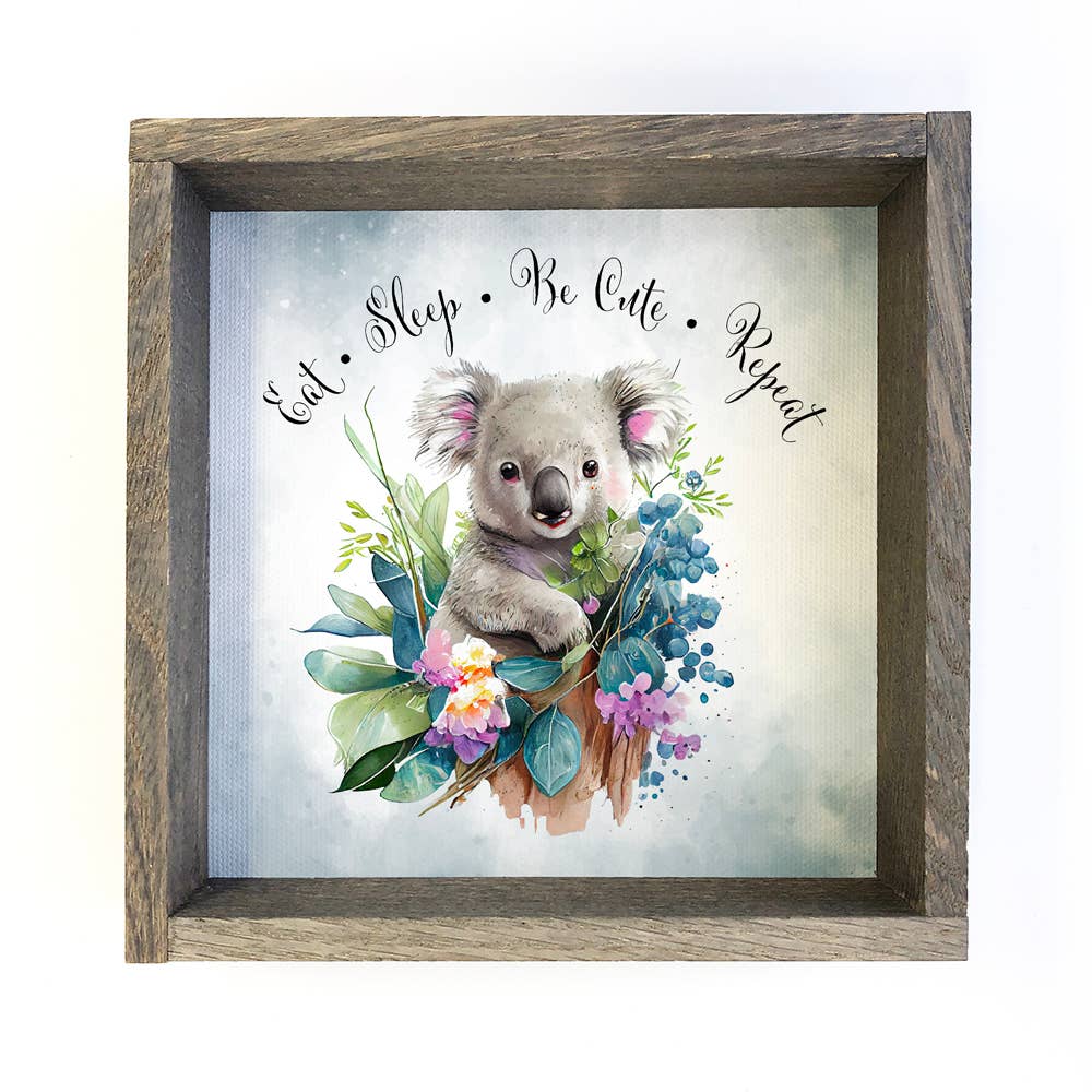 Koala Be Cute - Cute Baby Animal - Nursery Art with Frame