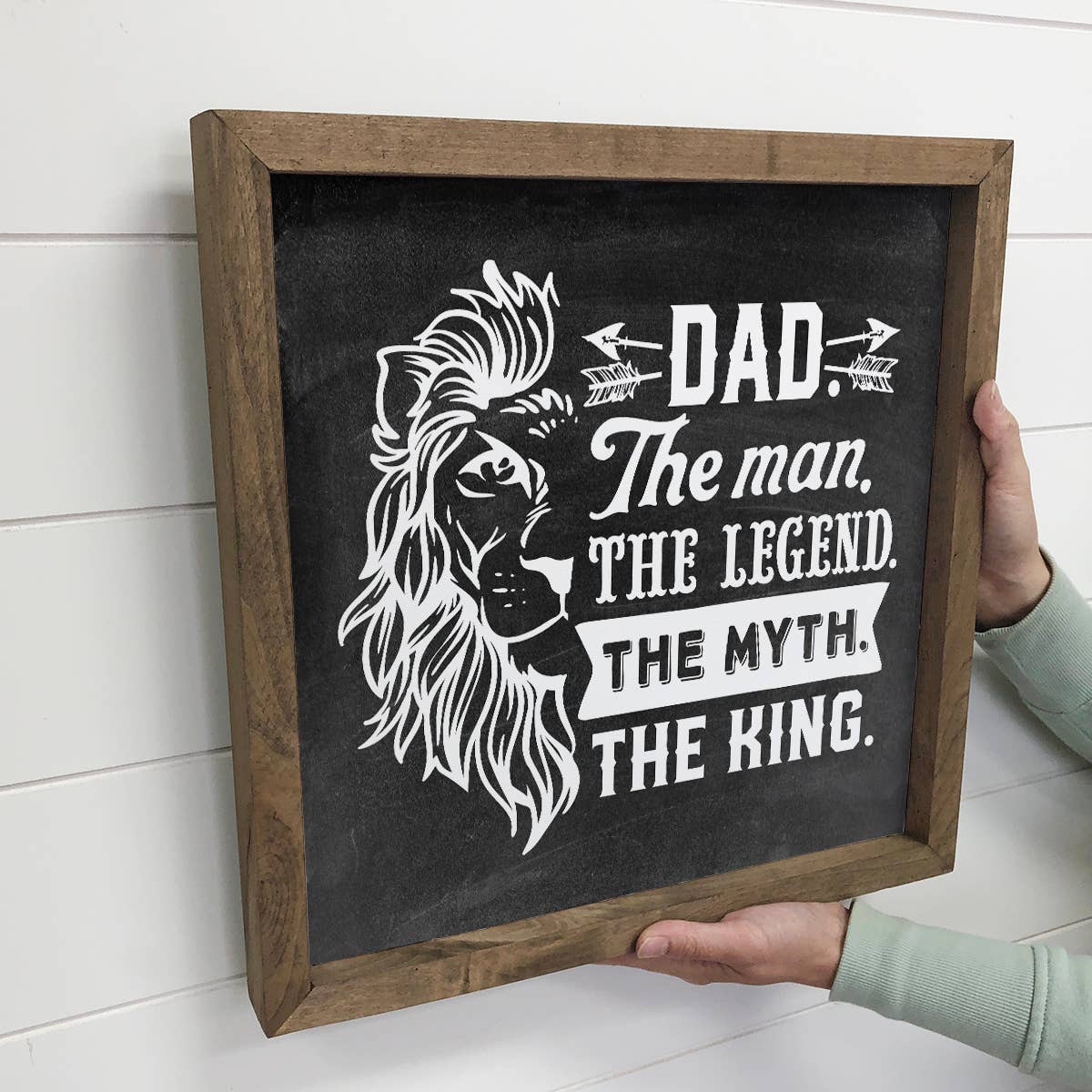 Dad the Legend - Fathers Day - Dad Word Art with Wood Frame