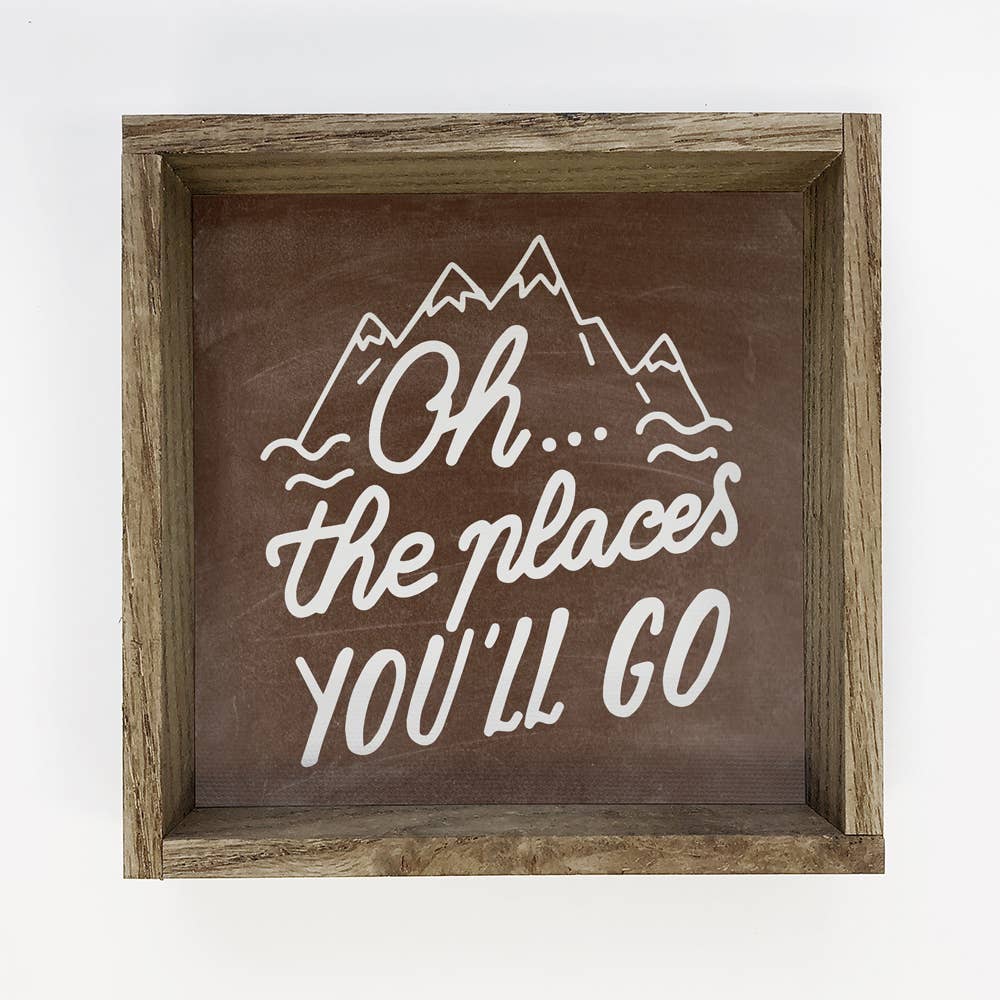 Oh the Places You'll Go Small Canvas Mountain Decor