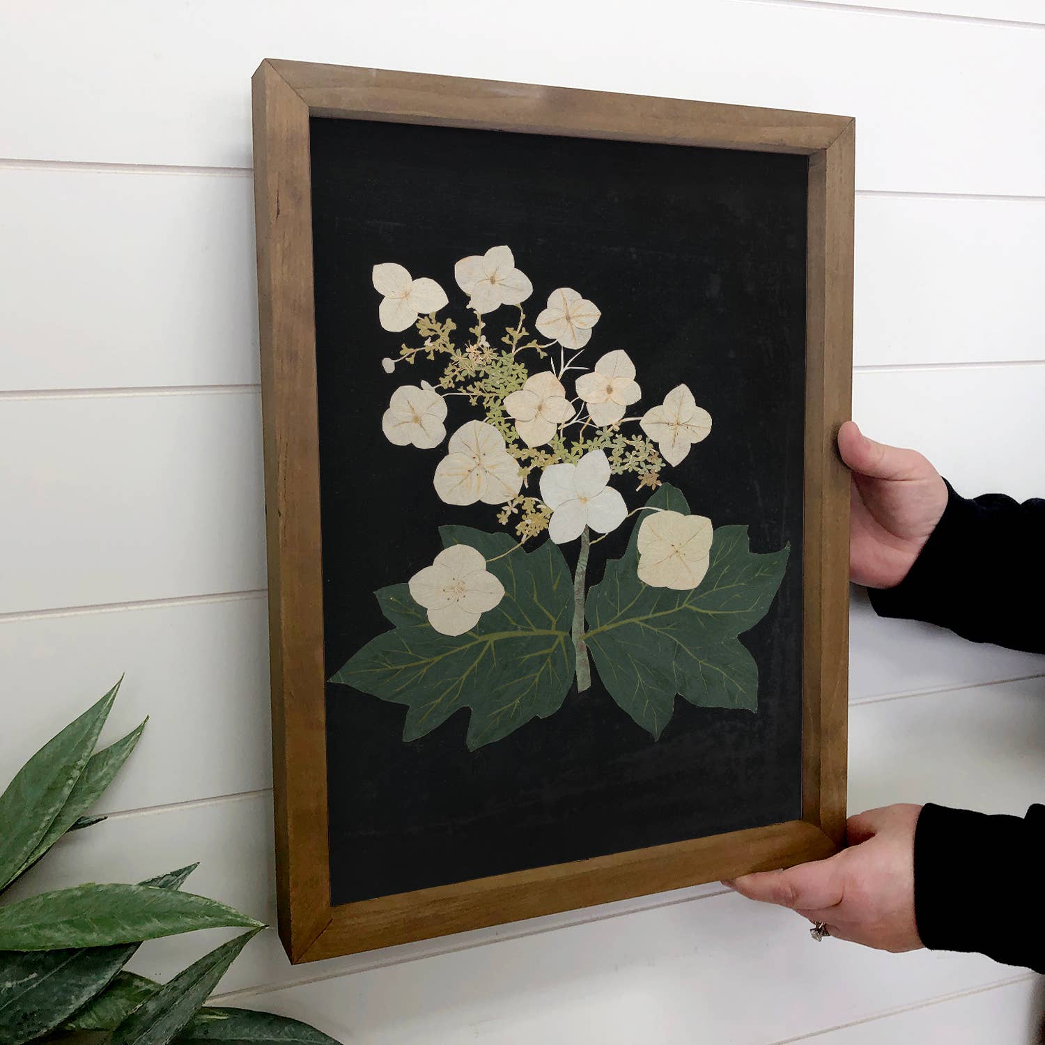 Cream Flower Papercraft - Flower Canvas Art - Wood Framed