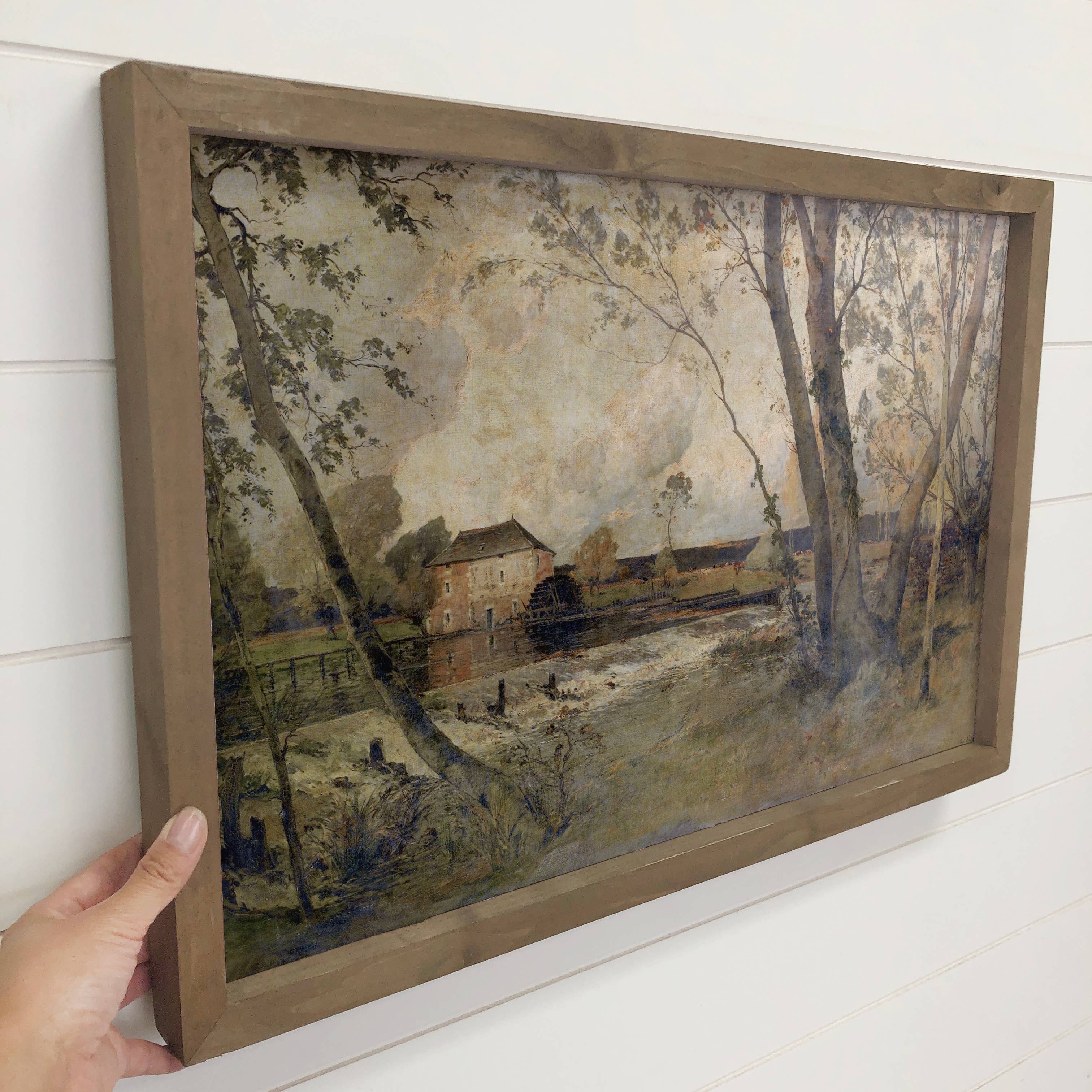 Farmstead Vintage - Farmstead Landscape Canvas Art - Framed