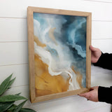 Abstract Tide Sand - Beach Canvas Art - Wood Framed Decor