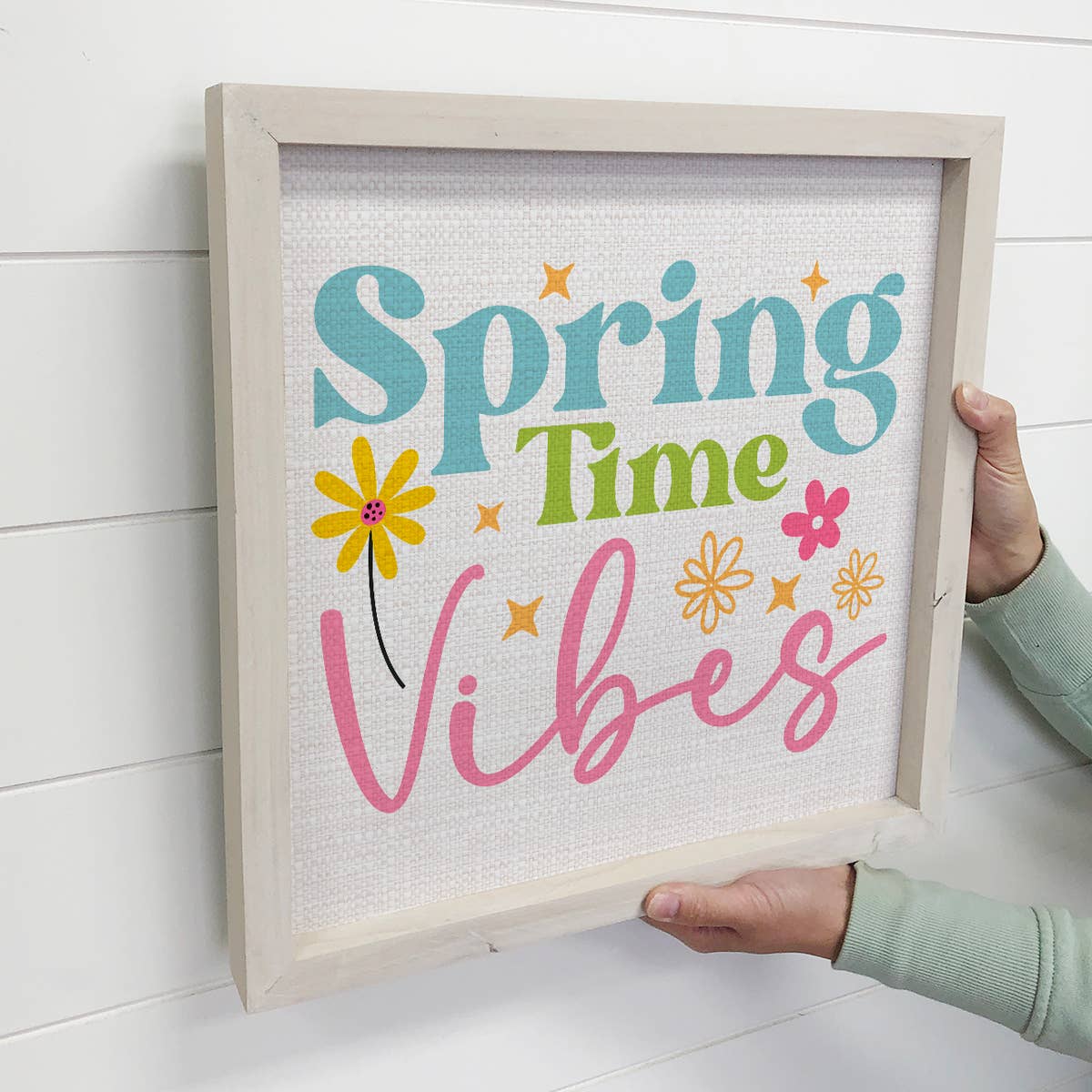 Spring Time Vibes - Spring Time Canvas Art - Wood Framed Art