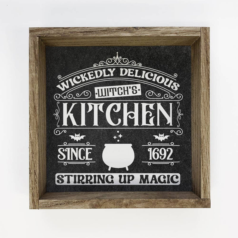 Witch Kitchen - Word Sign Wall Art - Canvas Art with Frame