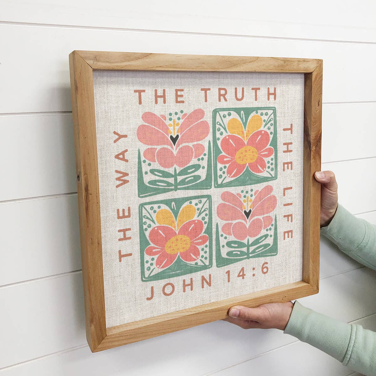 The Truth the Way the Life - Flower Canvas Art - Framed Art