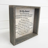 Dear Stepdad - Fathers Day Gift - Letter to Stepdad & Frame