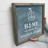 Home is Where the Anchor Drops - Cute Home Word Sign