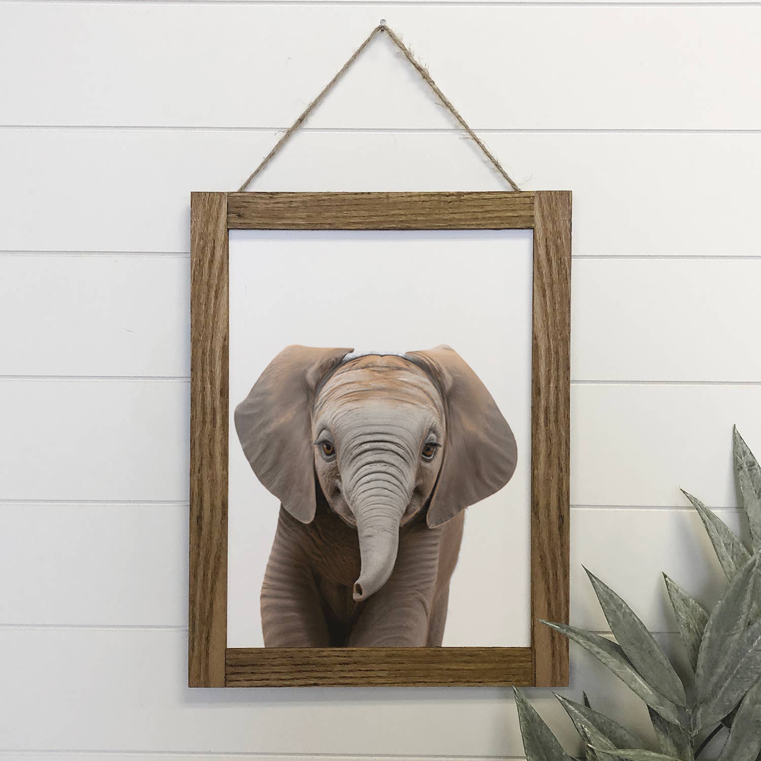 Baby Elephant Wood Sign Cute Animal Nursery Wall Art