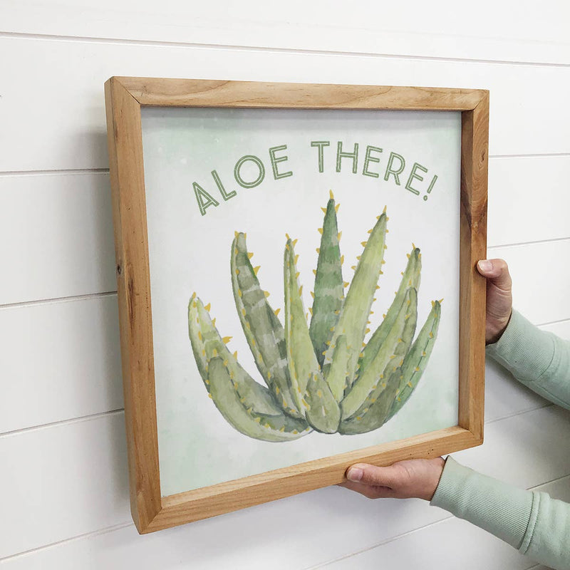 Floral Shop- Aloe There- Small Canvas Sign