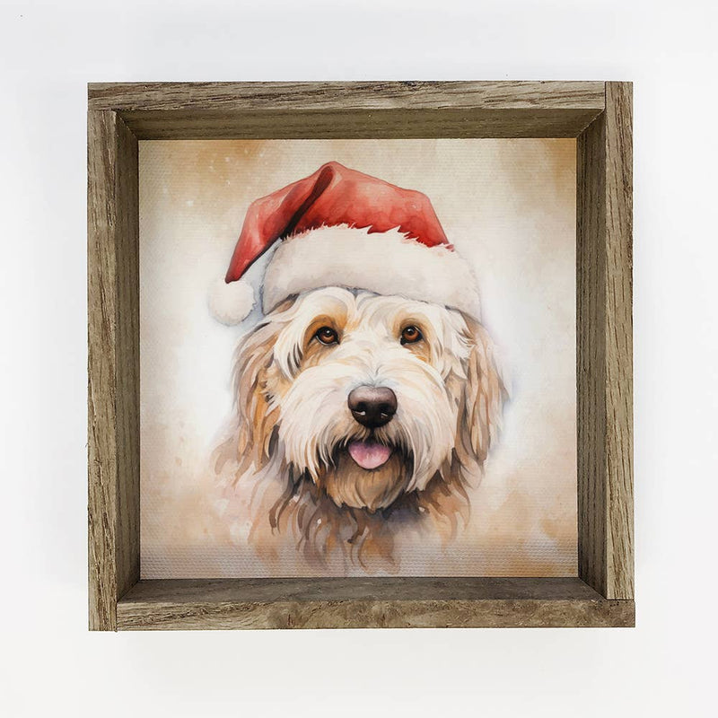 Old English Sheep Dog Santa Hat - Cute Holiday Animal Decor