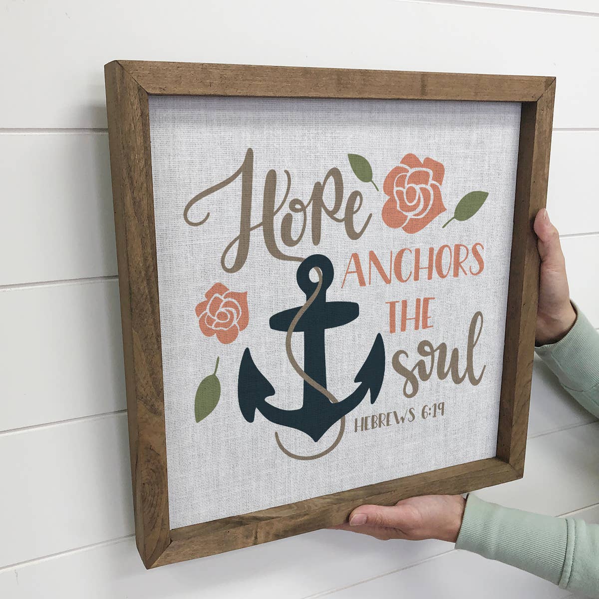 Hope Anchors the Soul Wall Art - Scripture Canvas Art