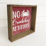 Funny Home Decor- No Crabby Attitudes - Canvas Wall Decor