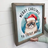 Merry Christmas Ya Filthy Animals Cat - Funny Holiday Animal