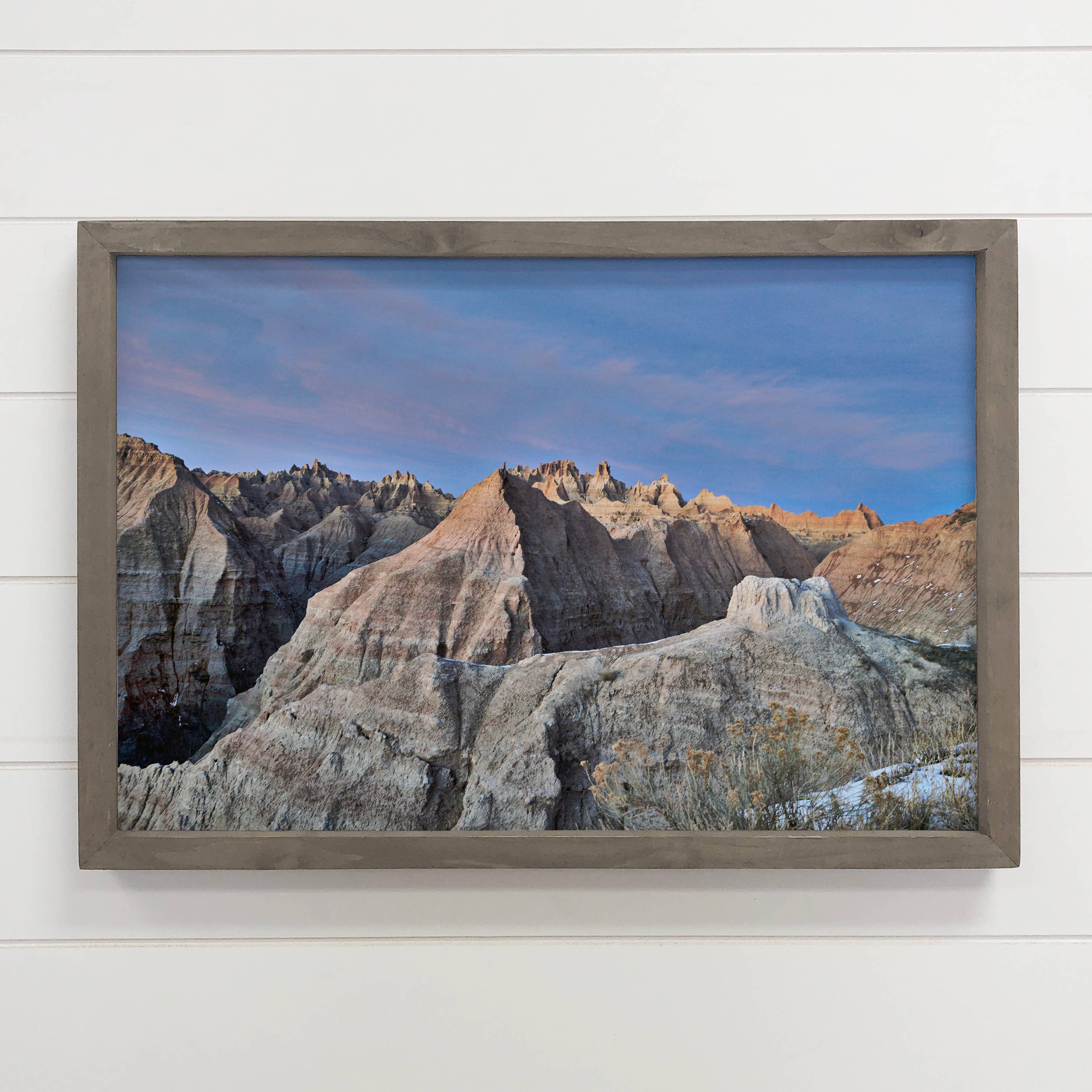 Badlands Peaks Landscape - Nature Canvas Art- Framed Artwork
