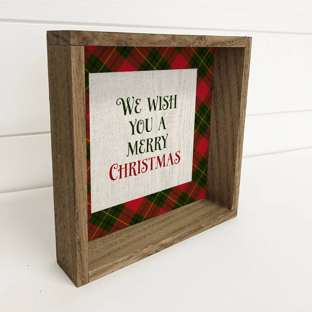 Tartan Plaid We Wish You a Merry Christmas - Christmas Sign