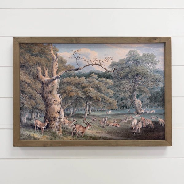 Windsor Forest - Forest Landscape Canvas Art - Wood Framed