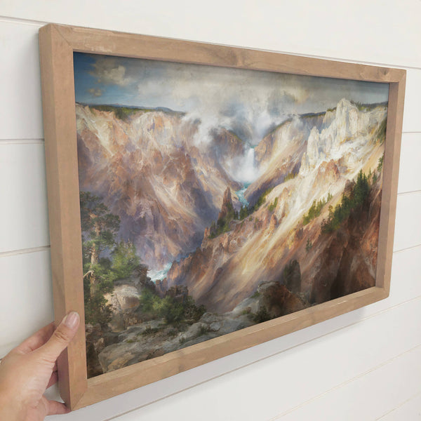 Yellowstone Thomas Moran - Framed Nature Decor - Cabin Art