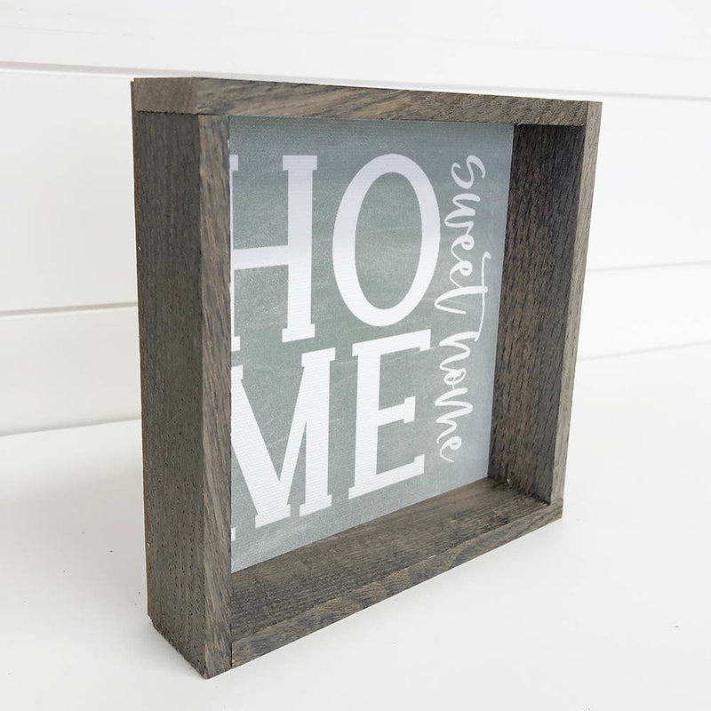 Home Sweet Home Mantel Sign with Natural Frame Gift Idea