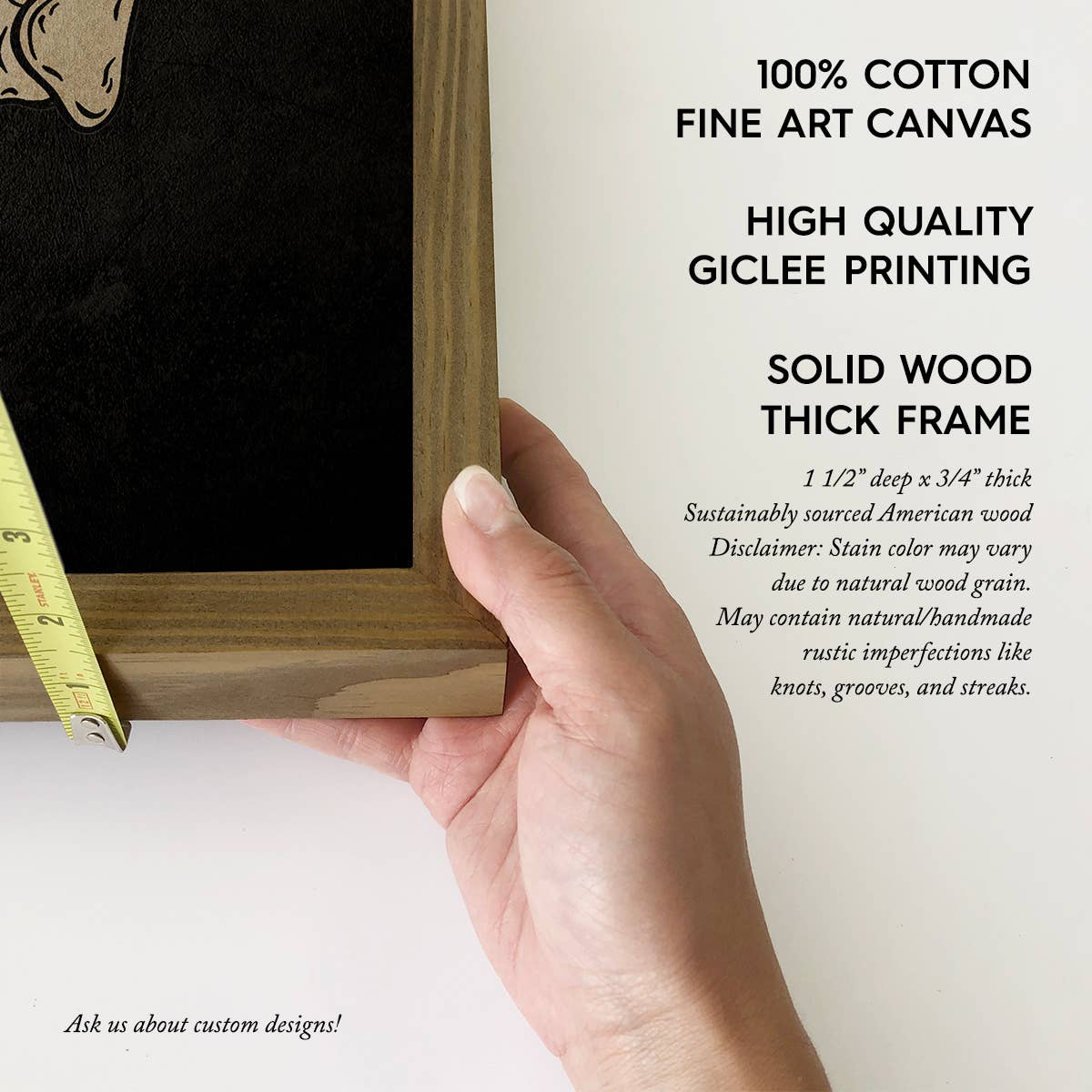 Skeleton Okay Hand Sign - Skeleton Canvas Art - Wood Framed