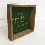 Quote Create the Future - Farmhouse Word Art - Framed Canvas