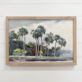 Florida Palms Watercolor - Beach House Wall Art - Framed Art