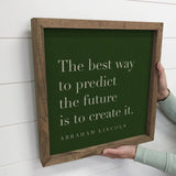 Quote Create the Future - Farmhouse Word Art - Framed Canvas