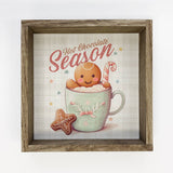 Vintage Hot Chocolate Season - Christmas Canvas Wall Art