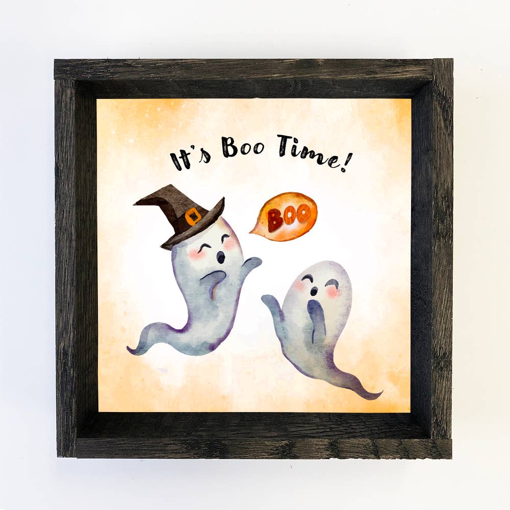 It's Boo Time - Cute Ghost Art - Cute Halloween Wall Art