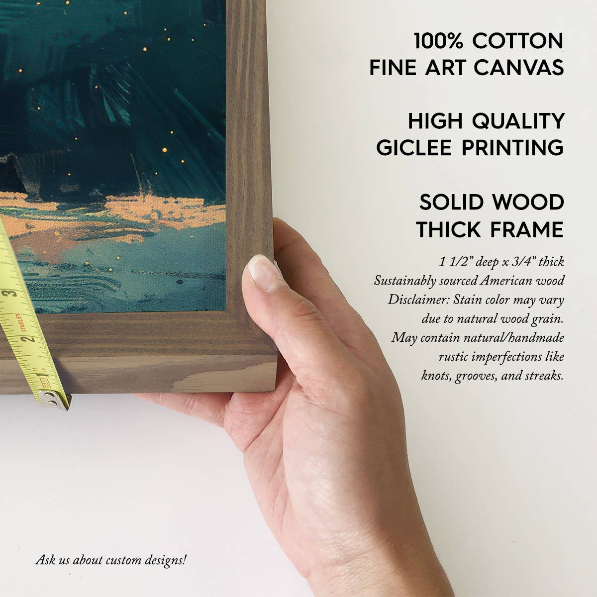 Santa Flying Past a Full Moon - Santa Canvas Art - Framed