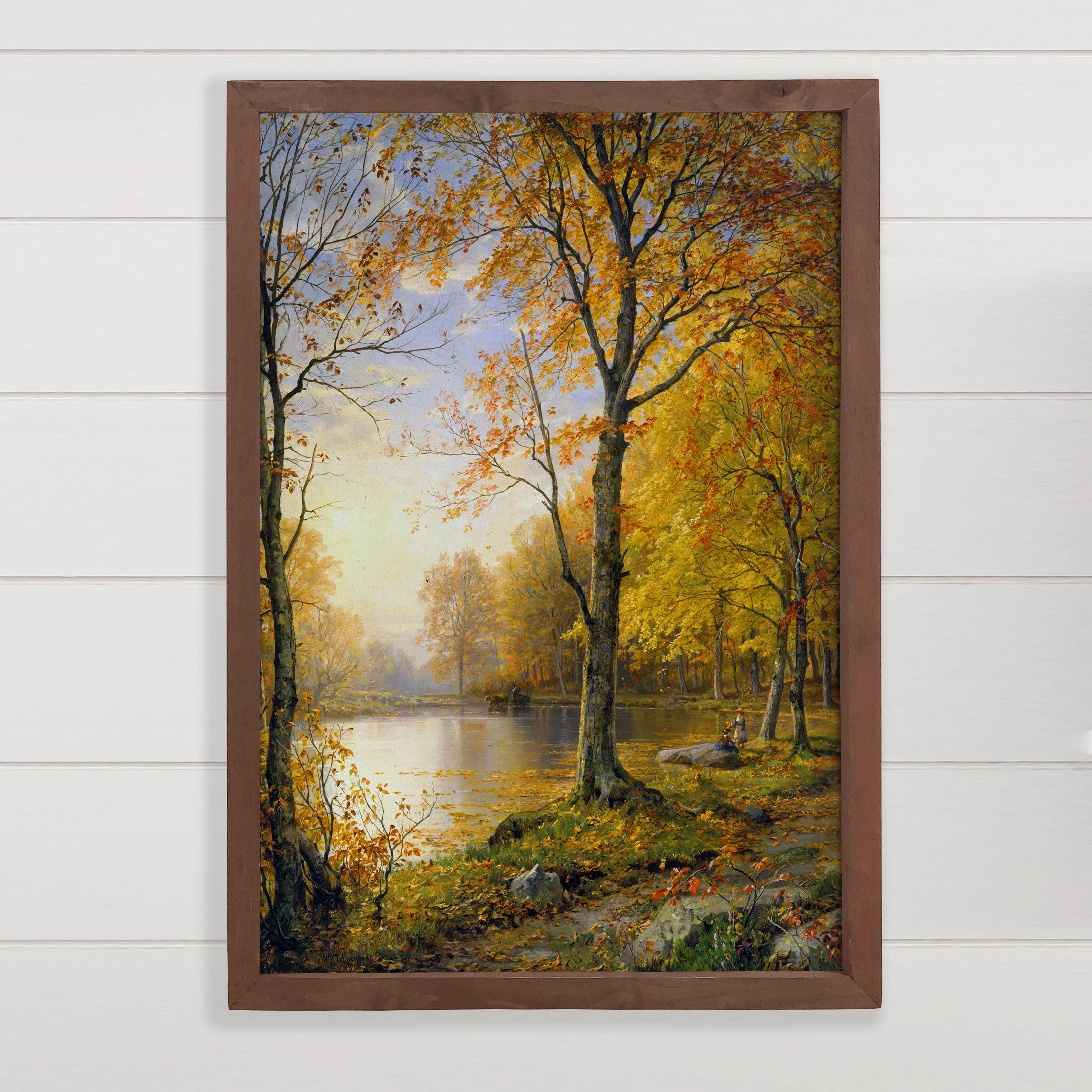 Fall in Virginia - Nature Landscape Canvas Art - Wood Framed
