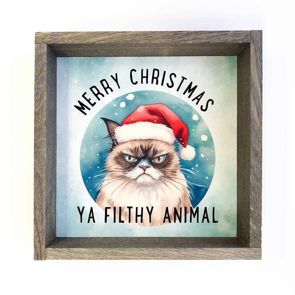 Merry Christmas Ya Filthy Animals Cat - Funny Holiday Animal