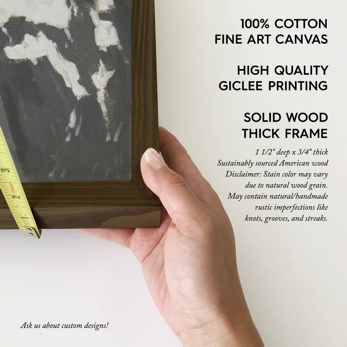 Mule Pack on Snowy Mountain - Cabin Canvas Art - Wood Framed