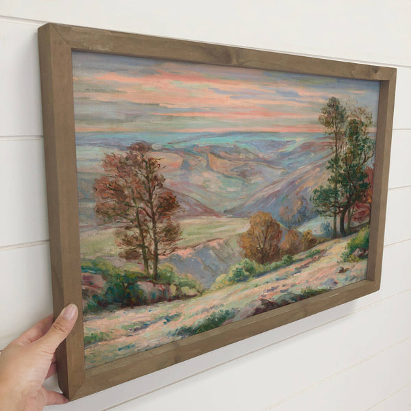 Lavender Horizon - Horizon Landscape Canvas Art - Framed Art
