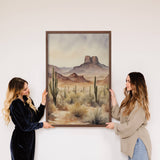 Arizona Desert Landscape - Landscape Canvas Art - Wood Frame