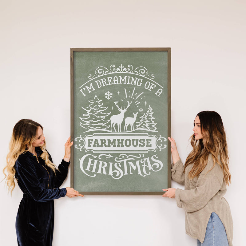 Dreaming of a Farmhouse Christmas - Farmhouse Word Sign