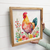 Spring Chicken Bright Blooms - Spring Chicken Canvas Art