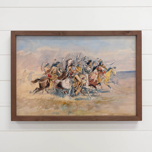 Native American War Party - Native American Canvas Art