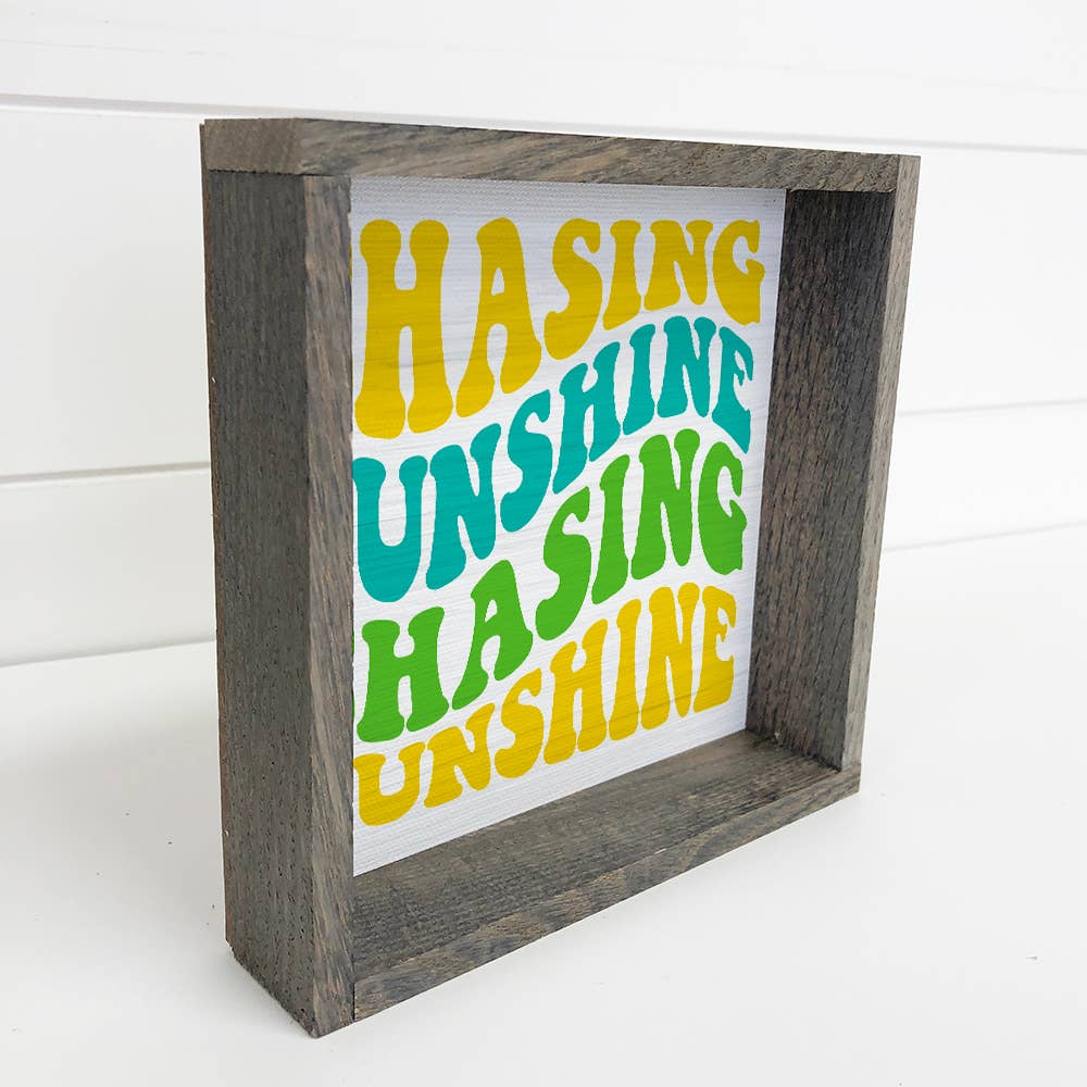 Chasing Sunshine Retro - Summer Canvas Art - Framed Wall Art