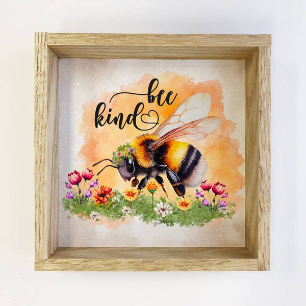 Bee Kind- Cute Summer Sign for Mantel- Wall Decor
