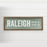 Personalized City & Coordinates Sign - Vintage Block Sign
