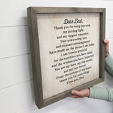 Dear Dad - Fathers Day Gift - Letter to Dad with Frame