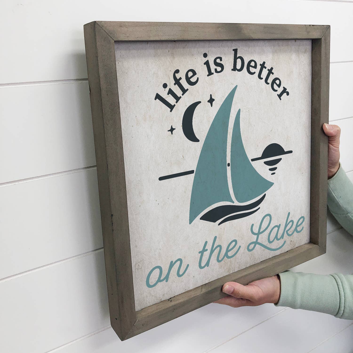 Life is Better on the Lake - Lake House Sign - Cute Sailboat