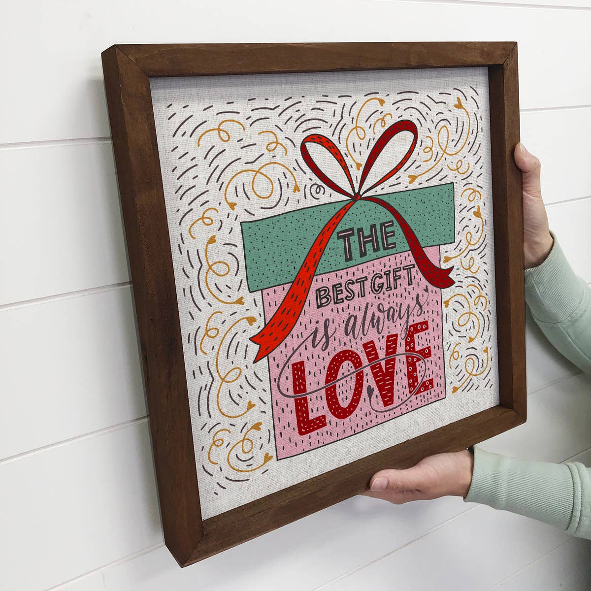 The Best Gift is Always Love - Cute Love Canvas Art - Framed