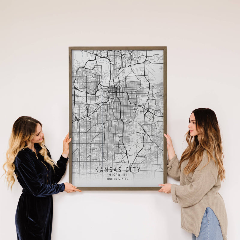 Kansas City Map - Customize Your City - Framed Hometown Map