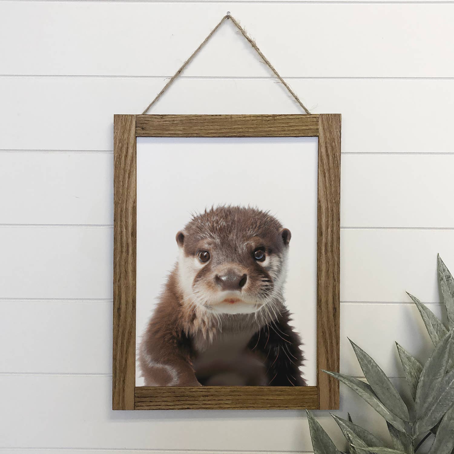Baby Otter Wood Sign Cute Animal Wall Art