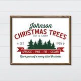 Christmas Pine Trees Canvas & Wood Sign Wall Art
