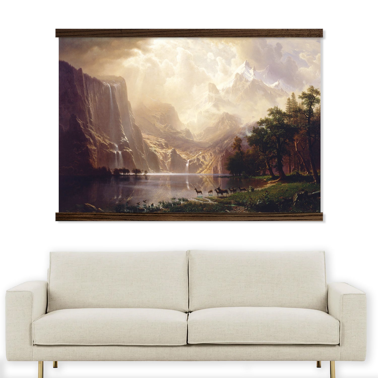 Sierra Nevada California Mountain Large Mountain Painting Canvas Print