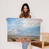 Desert Blue Sky Painting by Albert L Groll Fine Art Canvas