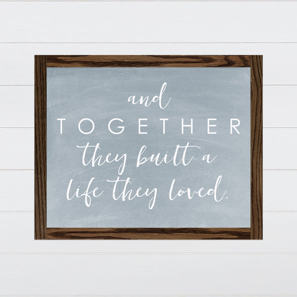 And Together Word Wall Hanging - Canvas & Wood Sign Wall Art